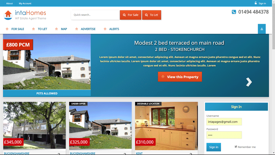 Property Website Theme